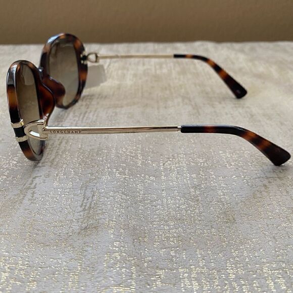 Longchamp Women\'s Tortoise Havana Oval Sunglasses. NWOT. Retail $225 main image 8